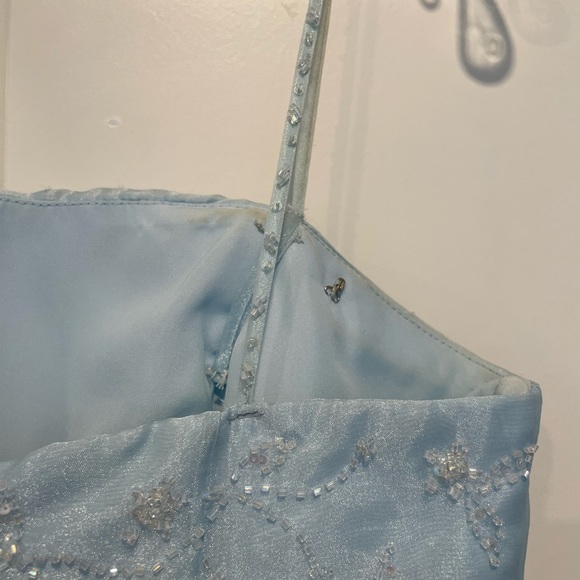 Blue dress with sliver glitter detailing! - Picture 9 of 11